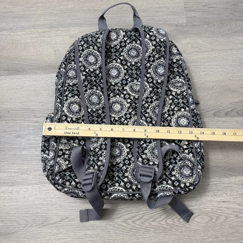 Vera Bradley Women's Cotton XL Campus Backpack Charcoal Medallion